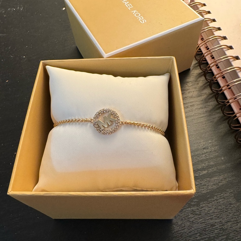 NWT Gold Michael Kors monogram bracelet